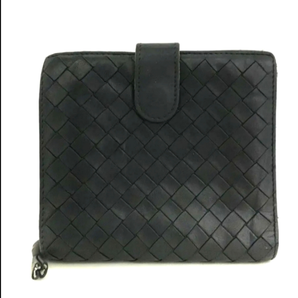 BOTTEGA VENETA INTRECCIATO LAMBSKIN BIFOLD WALLET  GUC
